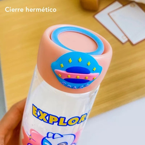 Termo Botella Agua Infantil Niños Plastico Libre Bpa 400ml Color Rosa
