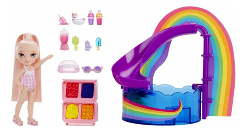 Rainbow High Littles Muñeca Día De Piscina Blush Parker