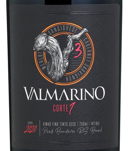 Vinho Valmarino V3 Corte 1 Safra 2020 750ml