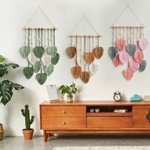 Macramé R8leaf Para Colgar En La Pared, Habitación Bohemio,