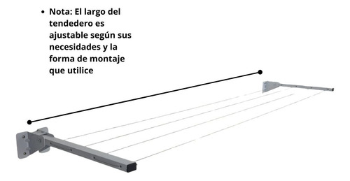 Tendedero De Ropa Exterior Plegable Blanco Cuerda 15 Mestros