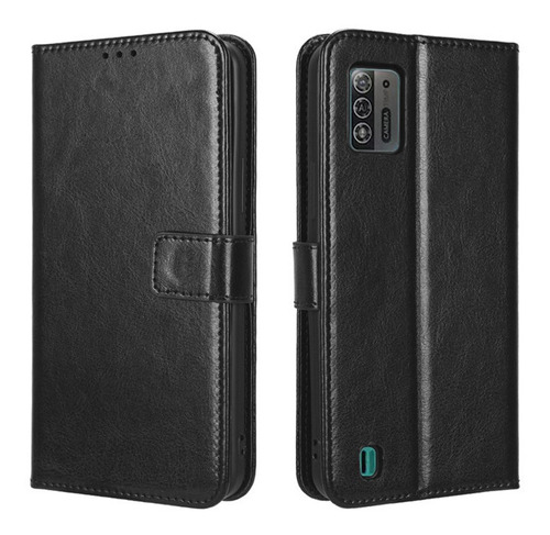 Funda De Piel Con Tapa Tipo Cartera Para Zte Blade A52 Lite