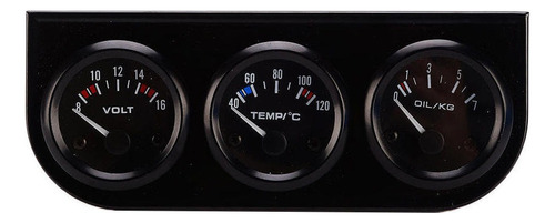 Generic 52mm 3in1 Voltmeter Medidor De Temperatura Del Agua