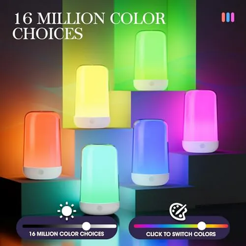 Lámpara De Mesa Inteligente Rgb Recargable Con Música Y Memo