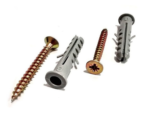 Imagen 2 de 4 de Fijaciones Completas Tarugo N8 C/tope + Tornillo Fix X 500