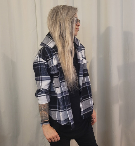 Camisaco Largo Leñadoras Cuadrillé - Mujer