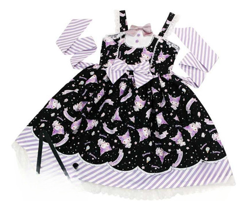 Vestido De Noche Sanrio Dress Kuromi Melody Lolita