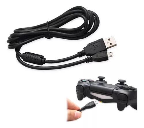 Cable De Carga Para Joystick Play 4 Micro Usb C/ Filtro 1,5m