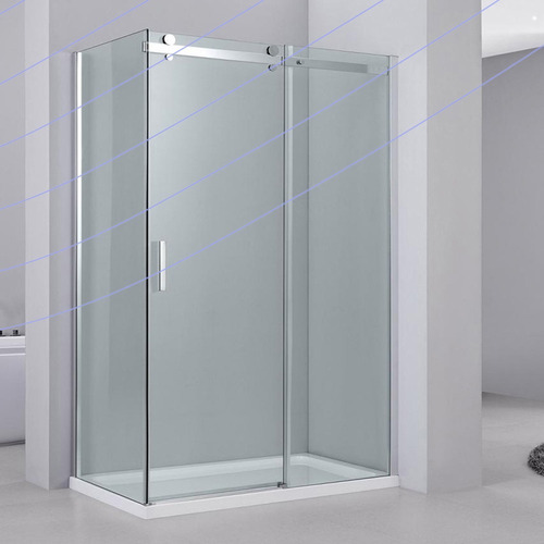 Mampara De Baño Acero Corrediza Granero 90 X 90 Seul Gorena
