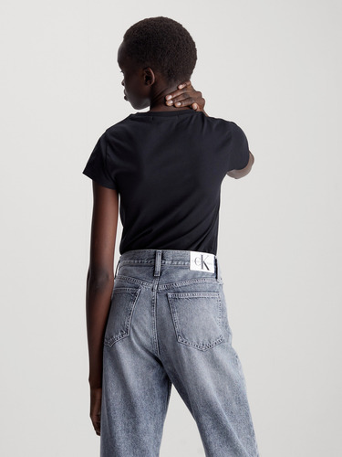 Polera Diffused Box Fitted Negro Calvin Klein