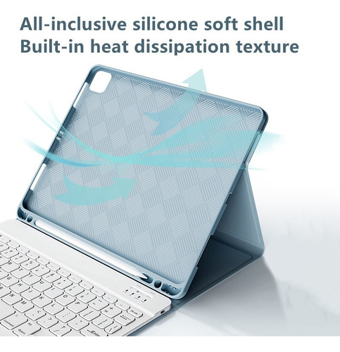Funda For Tableta Con Teclado For iPad 10.2 De 9ª, 8ª Y 7