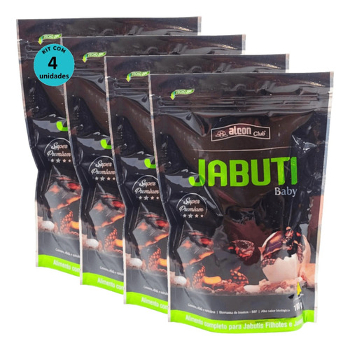 Ração Jabutis Filhotes E Juvenis Kit 4 Alcon 100g