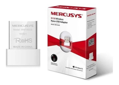 Imagen 3 de 3 de Adaptador Nano Wifi Usb Mercusys Mw150us 150 Mbps