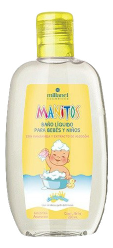 Baño Liquido Para Bebes Y Niños Manitos 200ml