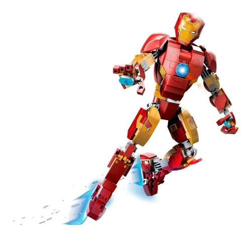 Imagem 2 de 9 de Homem De Ferro De Lego E Articulado 381 Peças - 76206