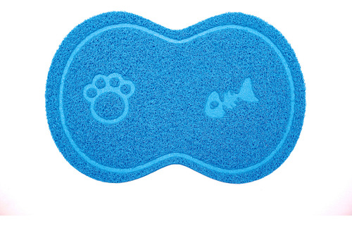 Tapete Vinil Pet Dog Comprimento 60 Cm Cor Azul-marinho Desenho Do Tecido Solido Largura 40 Cm