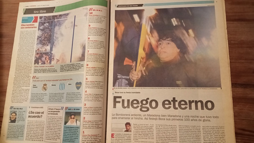 Suplemento Deportivo Clarín Centenario Boca 4/4/05 Maradona (Usado)