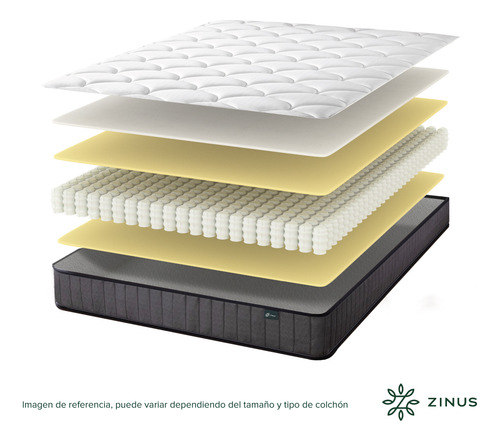 Zinus Hybrid | Colchón Queen Resortes Y Espuma De 15 Cm