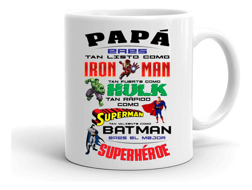 Taza/tazon/mug Papá Personalidad De Superhéroe 2