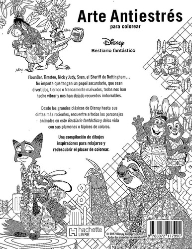 Colorea Disney Pixar Bestiario Fantastico Libro Mandalas Art