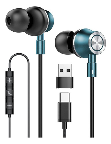 Auriculares Con Cable Usb C, En Auriculares Usb Tipo C Auric