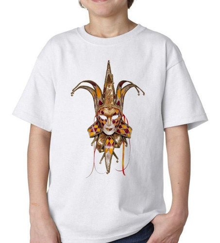 Remera De Niño Cartulas Mascaras Mask Carnaval Venecia