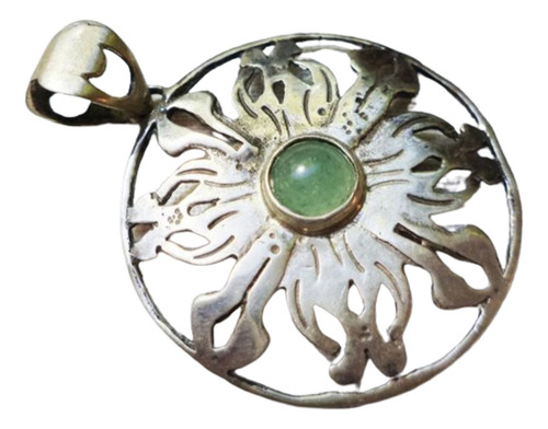 Dije Aventurina Verde Mandala Plata Cambios Positivos A4
