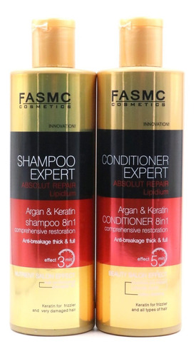Shampoo + Acondicionador Expert Argan&keratin Ro 500ml