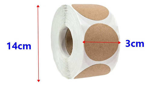 Etiquetas Autoadhesivas De Papel Kraft De 500 Piezas