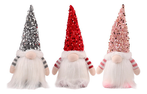 . Muñeco Decorado Con Lentejuelas Rudolph, Elfo Gnomo