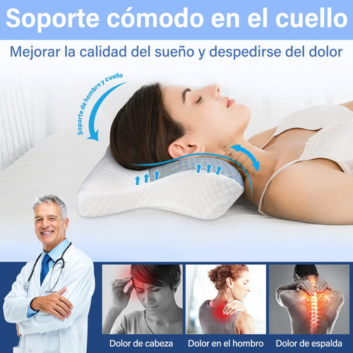 , Almohada Cervical De Memory Foam, Almohada Ortopédica
