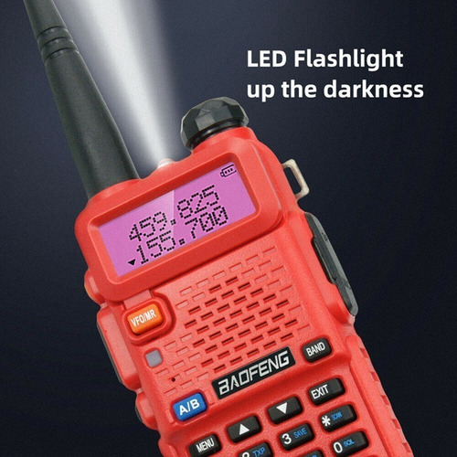 Imagem 7 de 9 de Rádio Ht Baofeng Uv5r Edição Especial Red Uhf E Vhf Vermelho
