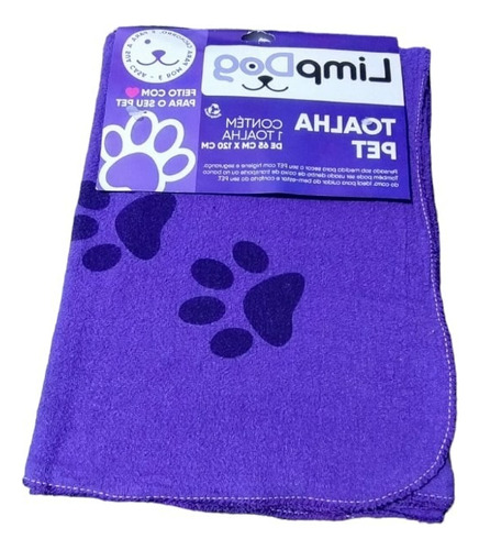 Toalha Pet Para Banho Cães Gatos Alta Absorção 1.20cm X 65cm