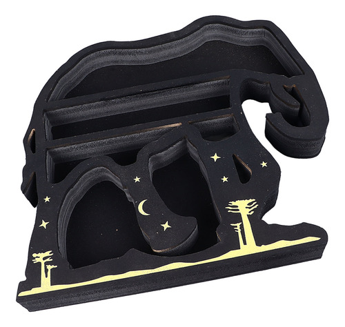 Expositor Wall Rock De Madera Con Diseño De Animal Decorativ