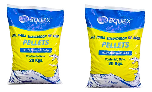 Sal En Pelets Para Suavizador 20 Kg 2 Piezas