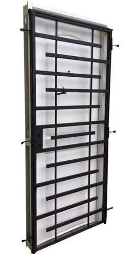 Puerta Reja Hierro Cuadrado Cerradura Con Marco 90x200