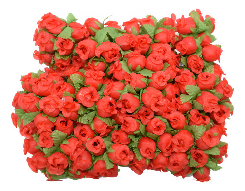 Mini Rosa Artificial - Pacote De 144 - Vermelha Cor Vermelho