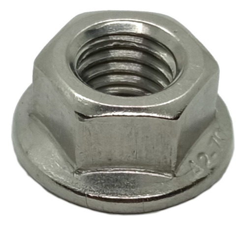 50 Pzs Tuerca Hexagonal Flange Con Brida Inoxidable M10