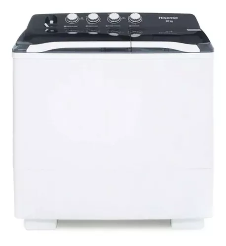 Lavadora semiautomática de doble tina Hisense WSA2001P blanca 20kg 127 V