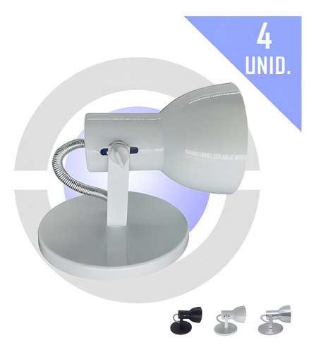 Spot De Sobrepor Apartamento Em Aluminio 4 Unid Bocão Cor Branco