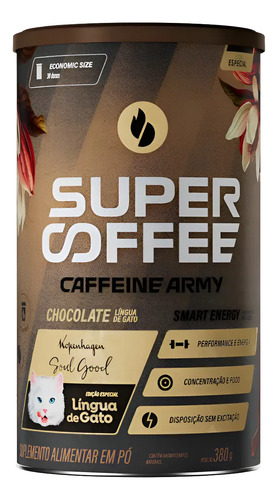 Supercoffee 3.0 Super Coffee (380g) - Caffeine Army Sabor Língua De Gato Kopenhagen