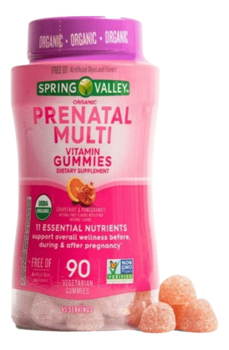 Spring Valley Vitaminas Prenatal Multi 90 Gomas Vegetarianas