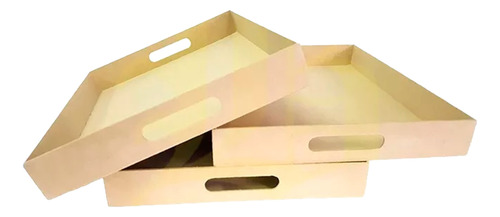 Bandeja Bracarisol 30x40 Eco Mdf Desayuno 5 Cm