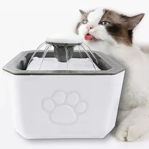 comprar Fuente Electrica Bebedero De Agua Para Mascotas Color Blanco