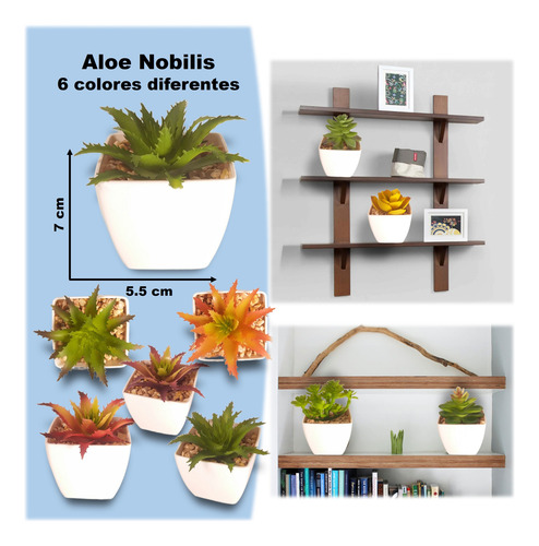 8 Plantas Suculentas Artificiales Decorativas De Plástico Verde