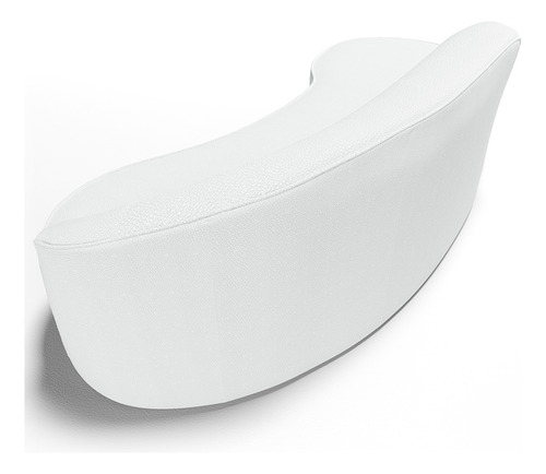 Sofá 3 Lugares Curvo Firenze Direito Corano Branco 180cm C12