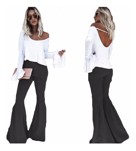 Calça Feminina Flare Com Sobre Saia Bbb Mayara C8