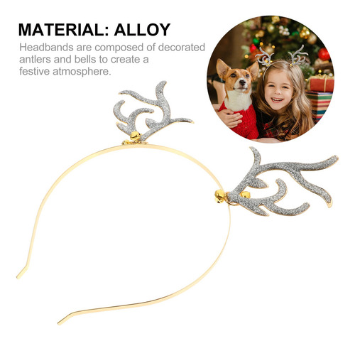 Diadema De Cuernos De Metal Diadema De Reno Navideño