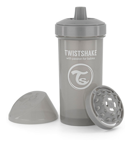 Vaso Entrenador Twistshake Kid Cup 12oz/360ml 12m+ Color Gris/Pastel