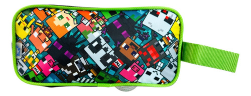 Kit Mochila, Lonchera Y Lapicera Minecraft Pelicula Original Verde